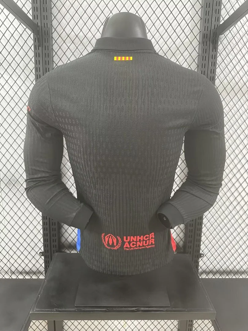 2425 Barcelona Away Long Sleeve S-4XL with Sponsor - view 2